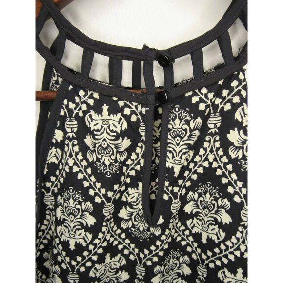 Beautiful Damask Print Sleeveless Monteau Dress NWOT! Size Lg. - Picture 5 of 7